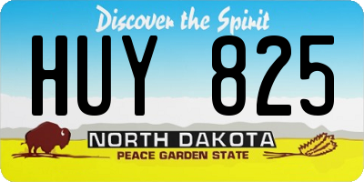 ND license plate HUY825