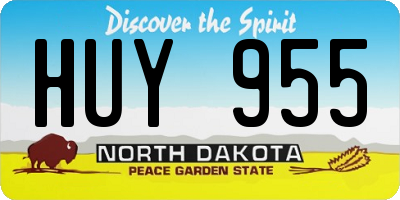 ND license plate HUY955