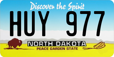 ND license plate HUY977