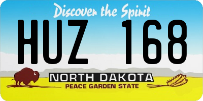 ND license plate HUZ168