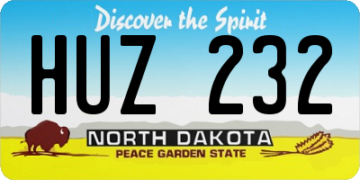 ND license plate HUZ232