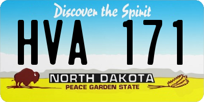 ND license plate HVA171