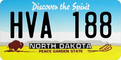 ND license plate HVA188