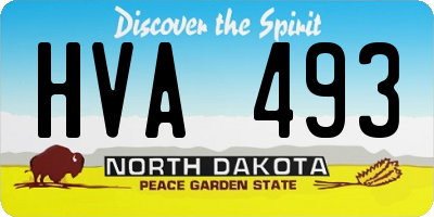 ND license plate HVA493