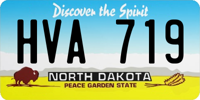 ND license plate HVA719