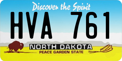 ND license plate HVA761