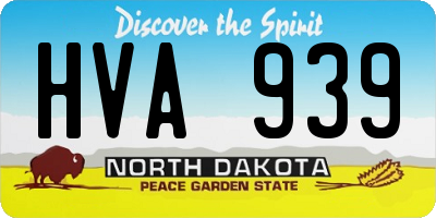ND license plate HVA939