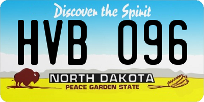 ND license plate HVB096