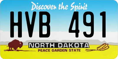 ND license plate HVB491