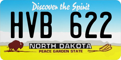 ND license plate HVB622