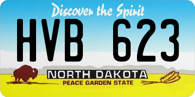 ND license plate HVB623