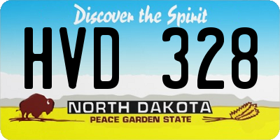 ND license plate HVD328