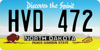 ND license plate HVD472