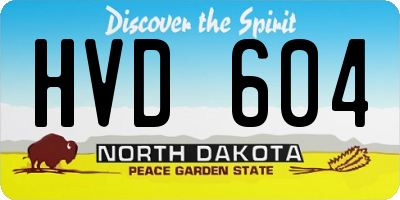 ND license plate HVD604