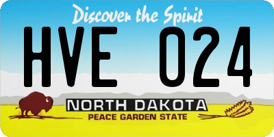 ND license plate HVE024