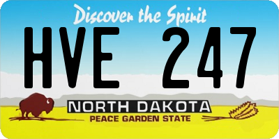 ND license plate HVE247