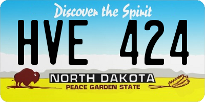 ND license plate HVE424