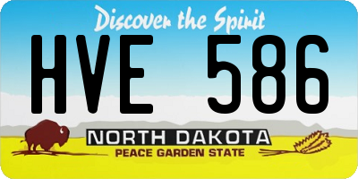 ND license plate HVE586