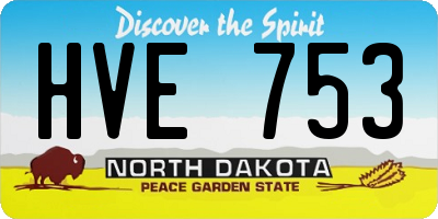 ND license plate HVE753