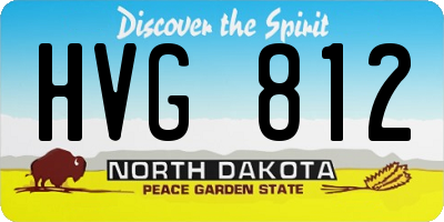 ND license plate HVG812