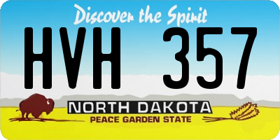 ND license plate HVH357