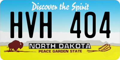 ND license plate HVH404