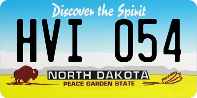 ND license plate HVI054