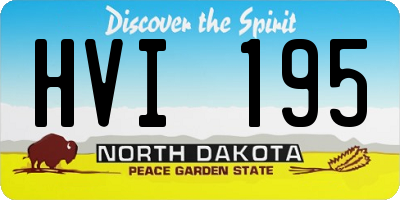 ND license plate HVI195
