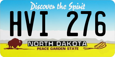 ND license plate HVI276