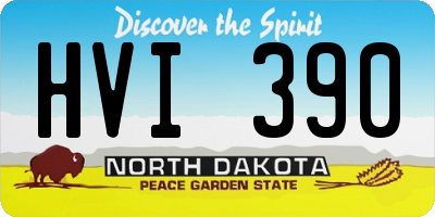 ND license plate HVI390