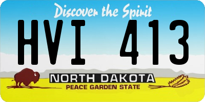 ND license plate HVI413