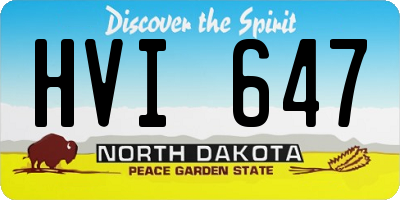 ND license plate HVI647