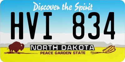 ND license plate HVI834