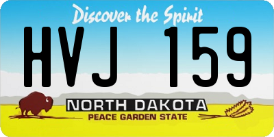 ND license plate HVJ159