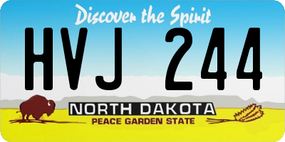 ND license plate HVJ244