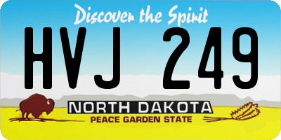 ND license plate HVJ249