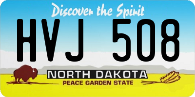 ND license plate HVJ508