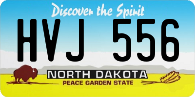 ND license plate HVJ556