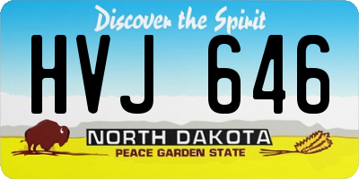 ND license plate HVJ646