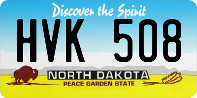 ND license plate HVK508