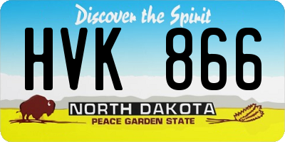 ND license plate HVK866