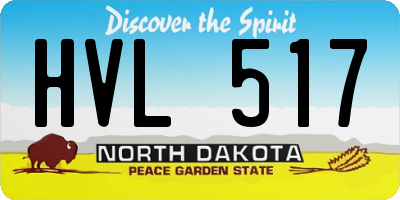 ND license plate HVL517