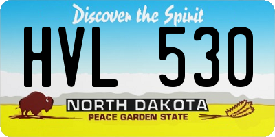 ND license plate HVL530