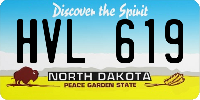 ND license plate HVL619