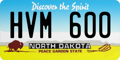 ND license plate HVM600