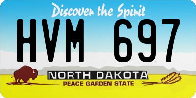 ND license plate HVM697