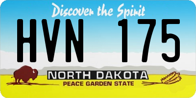 ND license plate HVN175