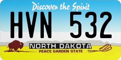 ND license plate HVN532