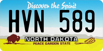 ND license plate HVN589