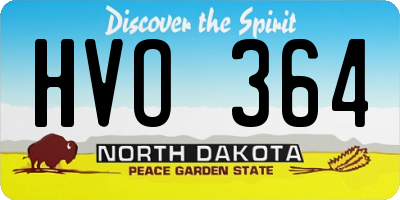 ND license plate HVO364